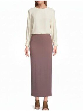 BRYN WALKER Jersey Knit Maxi Skirt Size Small Brown